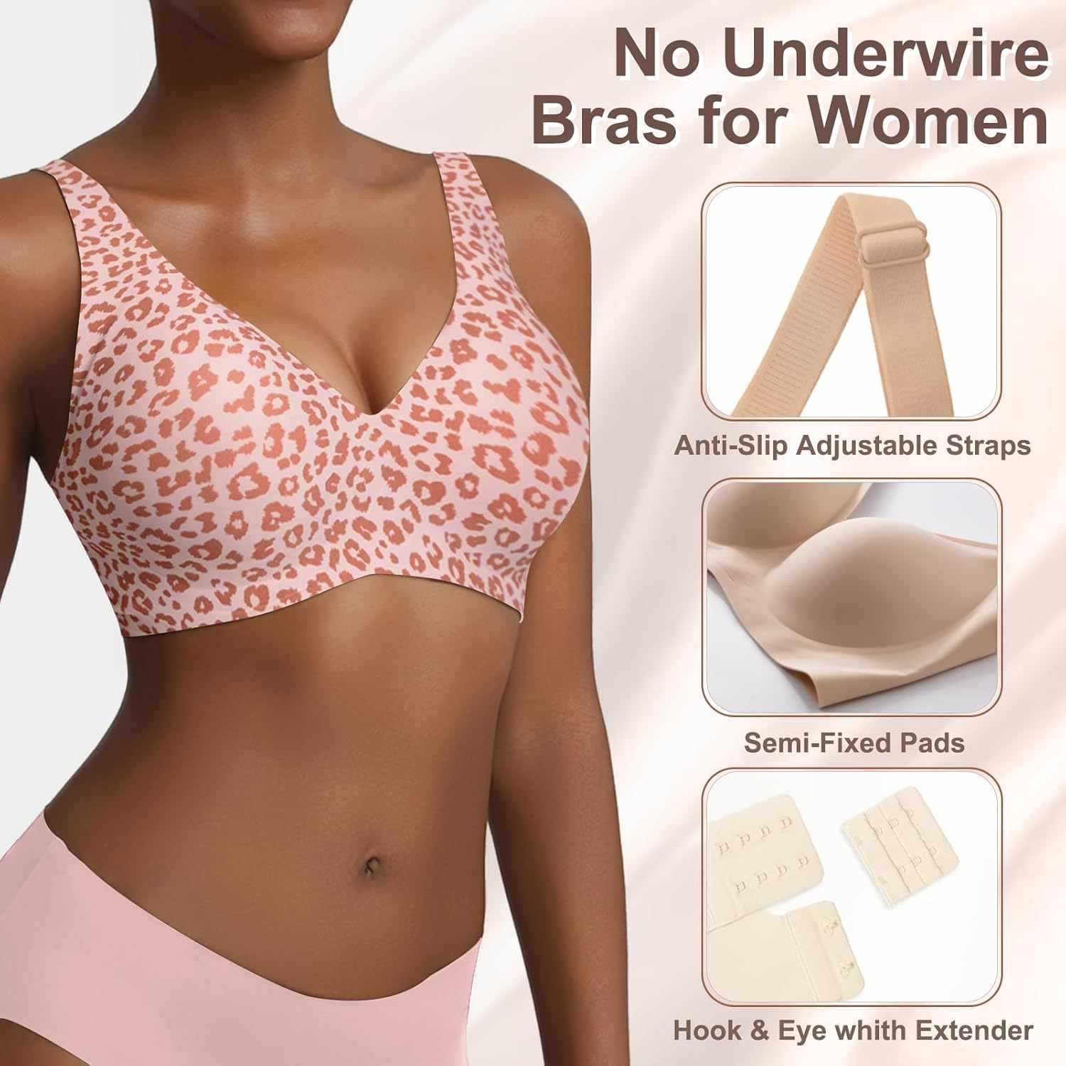Bra Wanita Tanpa Kawat Motif L - Full Coverage Bra ulasan dan harga
