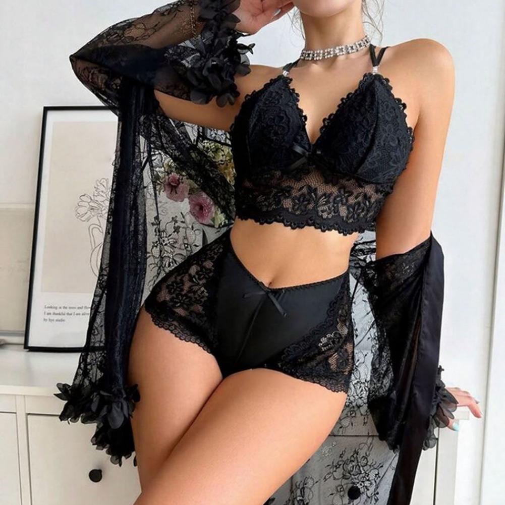 Set Pakaian Tidur Seksi Transp - Sheer Mesh Bra ulasan dan harga